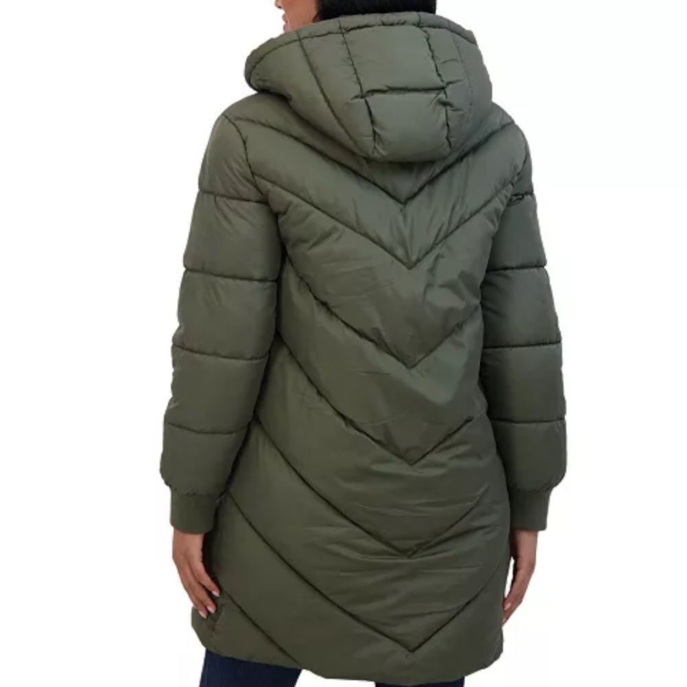 Sebby Juniors' 3/4 Puffer Jacket with Hood, women’s jacket coat - Picture 6 of 14